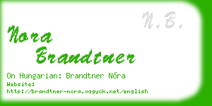 nora brandtner business card